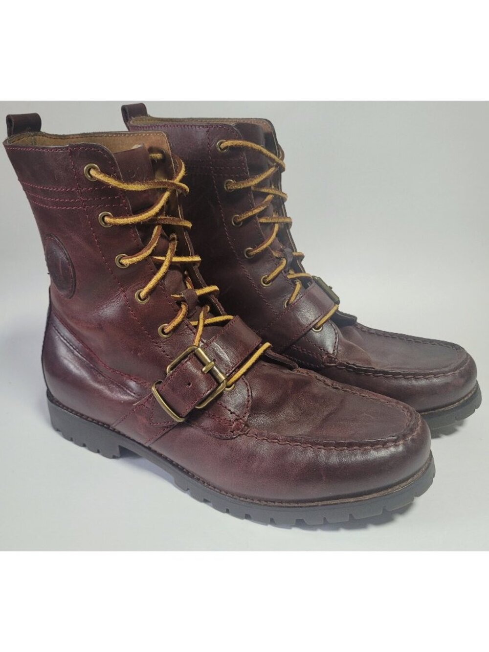 Polo Ralph Lauren Ranger BO CSL Boots Size 9.5 Leather Combat Prep Lug Oxblood
